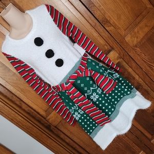 Holiday Ugly Sweater Dress Christmas Holiday Snowman sz S Celebrate Together NWT